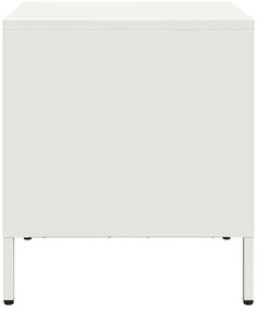 Mesa de cabeceira 35x39x43,5 cm aço branco