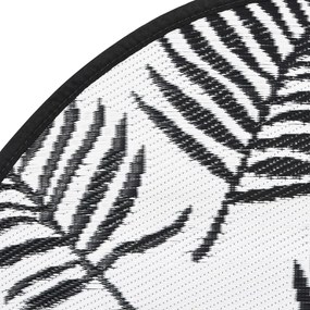 Tapete de exterior Ø160 cm ARAKIL PP branco e preto