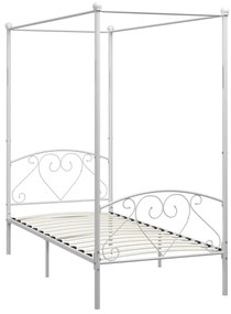 Estrutura de cama com dossel 100x200 cm metal branco