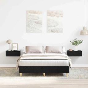 Estrutura de Cama vidaXL 140x190 cm em Madeira de Carvalho Preto