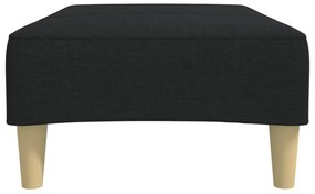 Apoio de pés 77x55x31 cm tecido preto