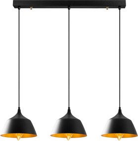 Candeeiro de Teto Dodo – Preto – 95 x 25 cm