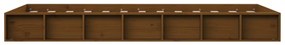 Estrutura cama pequena solteiro 75x190 cm madeira castanho mel