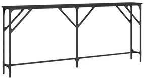 Mesa consola 180x23x75 cm derivados de madeira preto