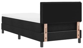 Cama Box com Colchão Preta 100x200 cm em Tecido