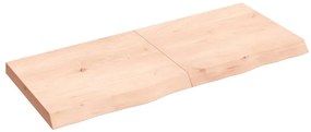 Prateleira de parede 120x50x(2-6)cm carvalho maciço não tratado