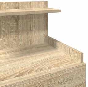 Mesa de cabeceira com 2 gavetas Carvalho Sonoma 40x36,5x62 cm