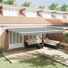 vidaXL Toldo com Branco 6 × 3,5 m Metal