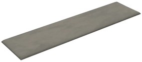 Painel de parede 12 pcs 60x15 cm veludo 1,08 m² cinza-claro