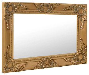 Espelho de parede estilo barroco 60x40 cm dourado