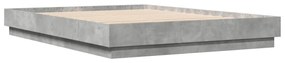 Estrutura de cama 150x200 cm derivados de madeira cinza cimento