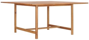 Mesa de jardim 150x150x76 cm madeira de teca maciça