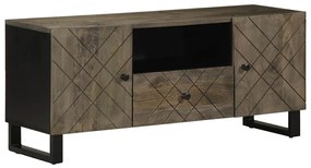Móvel de TV 105x33x46 cm madeira de mangueira maciça preto