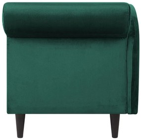 Chaise-longue à direita em veludo verde esmeralda LUIRO Beliani