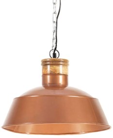 vidaXL Candeeiro suspenso industrial 42 cm E27 cobre