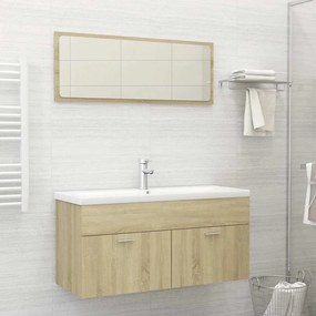 vidaXL 2 pcs conj. móveis casa de banho contrapl. cor carvalho sonoma