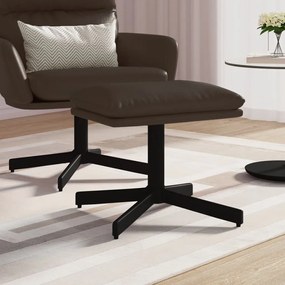 vidaXL Apoio de pés 60x60x36 cm couro artificial castanho