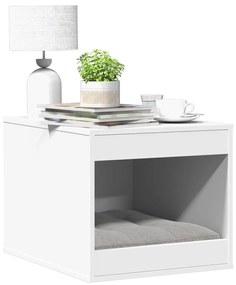 vidaXL Compartimento p/ caixa de areia gatos deriv. de madeira branco