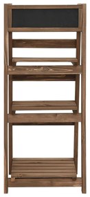 Suporte plantas c/ quadro-negro 3 prateleiras 40x30x90 cm abeto