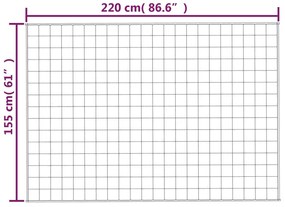 Manta pesada 7 kg 155x220 cm tecido azul