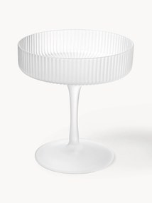 Copos de champanhe artesanais com padrão em relevo Ripple, conjunto de 2