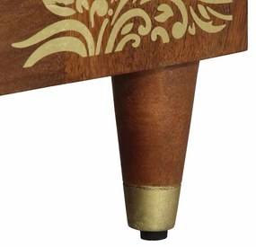 Conjunto de Móveis para o Banheiro vidaXL 2 Peças Madeira Sólida de Ma