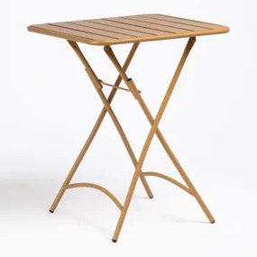 Mesa De Cozinha Quadrada 60x60 Cm Dobrável Em Aço Janti Mostaza - Sklum