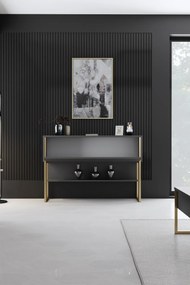 Cômoda Luxe – Dourado e Antracite – 120 x 80 x 30 cm