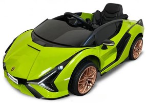 Carro eletrico crianças Lamborghini Sian 12V Ecrã MP4 2.4G Verde