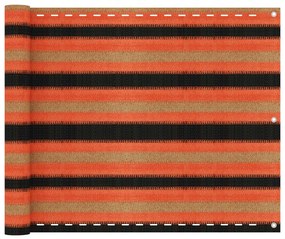 vidaXL Tela de varanda 75x600 cm PEAD multicor