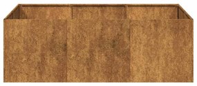Floreira enferrujada 120x80x40 cm aço resistente