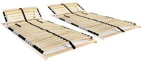 Estrados de ripas 2 pcs com 28 ripas 7 zonas 70x200 cm
