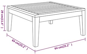 4 pcs conj. lounge de jardim c/ almofadões cinza-escuro acácia