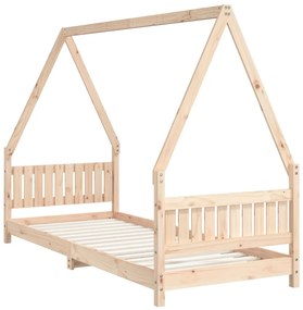 Estrutura de cama infantil 80x200 cm madeira de pinho maciça