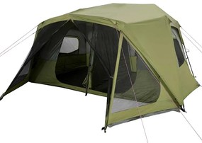 Tenda familiar 10 pessoas libertação rápida impermeável verde