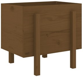 Vaso/floreira de jardim 62x50x57 cm pinho maciço castanho-mel