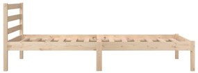 Estrutura de cama solteiro 90x190 cm pinho maciço