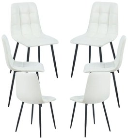 Pack 6 Cadeiras Stuhl Couro Sintético - Branco