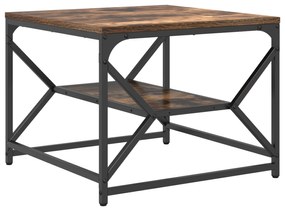 Mesa de Café vidaXL com Prateleira em Carvalho Fumado 51x50x40 cm Made