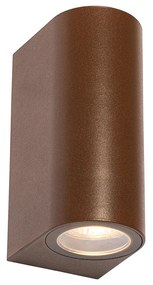 Candeeiro de parede exterior castanho ferrugem oval 2 luzes - Baleno Moderno