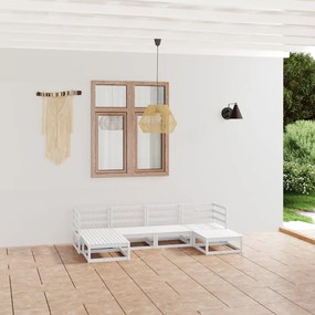 vidaXL 6 pcs conjunto lounge de jardim pinho maciço