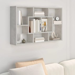 vidaXL Prateleira de parede 85x16x52,5cm derivados de madeira cinzento