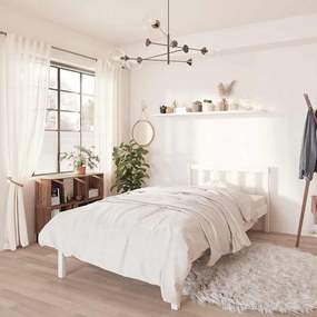 Estrutura de cama 90x200 cm pinho maciço branco