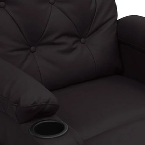 Poltrona massagens elevatória couro artificial preto