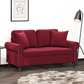 Almofadas decorativas 2 pcs 40x40 cm veludo vermelho tinto