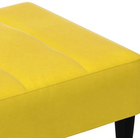 Apoio de pés 77x55x31 cm veludo amarelo
