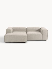 Sofá de canto modular em mistura de linho Lennon (3 lugares)