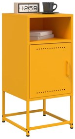 Mesa de cabeceira 36x39x78 cm aço amarelo mostarda