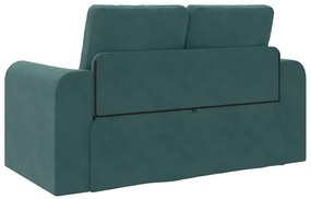 Sofá Cama 2 em 1 Verde Escuro 148x71x83 cm em Veludo