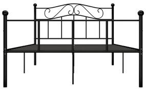 Estrutura de cama em metal preto 160x200 cm